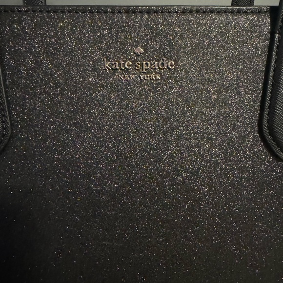 Kate spade black glitter set.  Tote, wallet and tote, Cosmetic pouch. (3 pcs) - Picture 2 of 16
